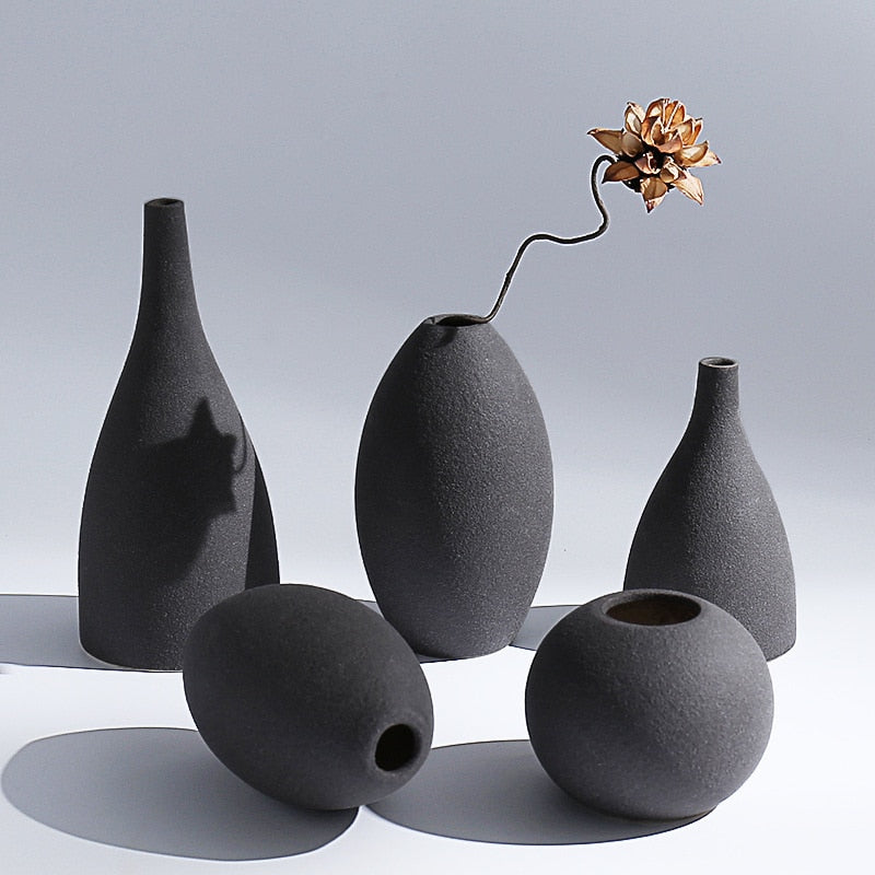 Jingdezhen Vase en céramique Vases à fleurs pour fleurs maisons articles modernes Ins Simple créatif Hipster Vase accessoires de décoration de la maison 