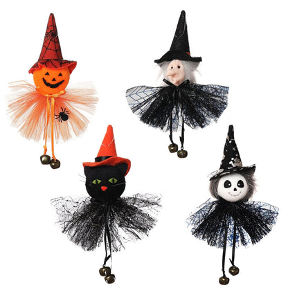 Halloween Pumpkin Ghost Witch Black Cat Pends de miedo Strary Hanging Ornaments Happy Halloween Party Decoración para el hogar 2023