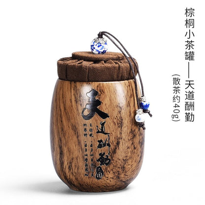 Маленький фиолетовый песчаный чай имитация деревянного зерна керамическая банка для хранения банки для хранения банка для чая чай -контейнер чай Организатор чай может