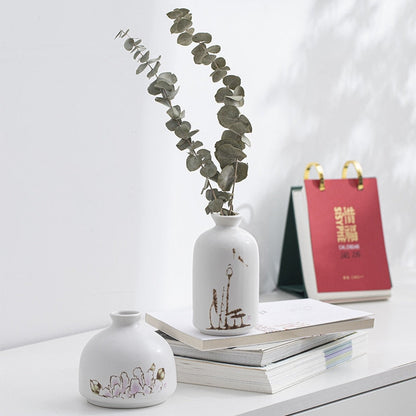 Keramische geurfles creatief huis mini keramische vaasdecoratie hydrocultuurbloemen