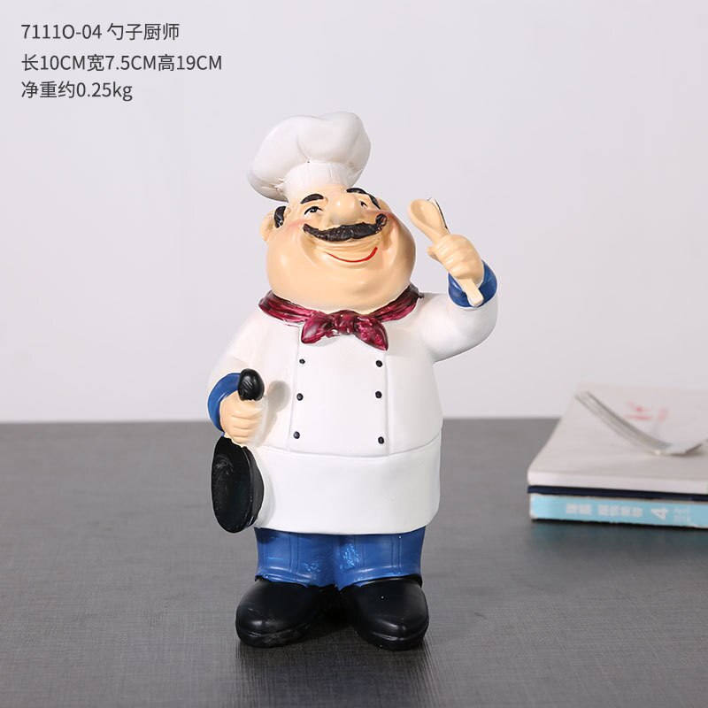 Chef Resin Statue Nordic Abstract Ornaments For Figurines Interior Sculpture Room Home Decor