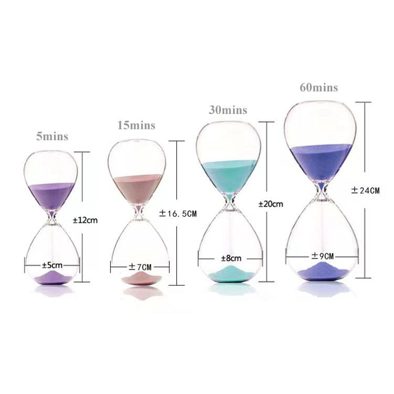 5/15/30/60 Minutes New Nordic Glass Droplet Time Hourglass Timer Creative Home Decoration Crafts Decoration Valentine's Day Gift