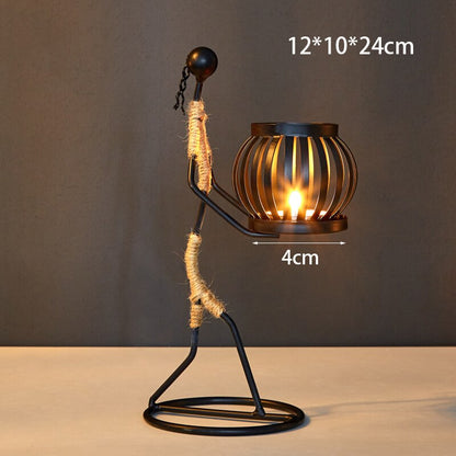 Iron Candle Holders Home Decor Creative Candle Holder Party Decoration Accessories Romantic Candlestick Table Ornament Unique