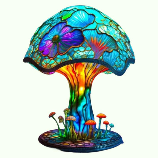 Mushroom Plant -sarjan pöytävalaisin kodinsisustushartsi -koristeeur eurooppalainen fantasiatyyli