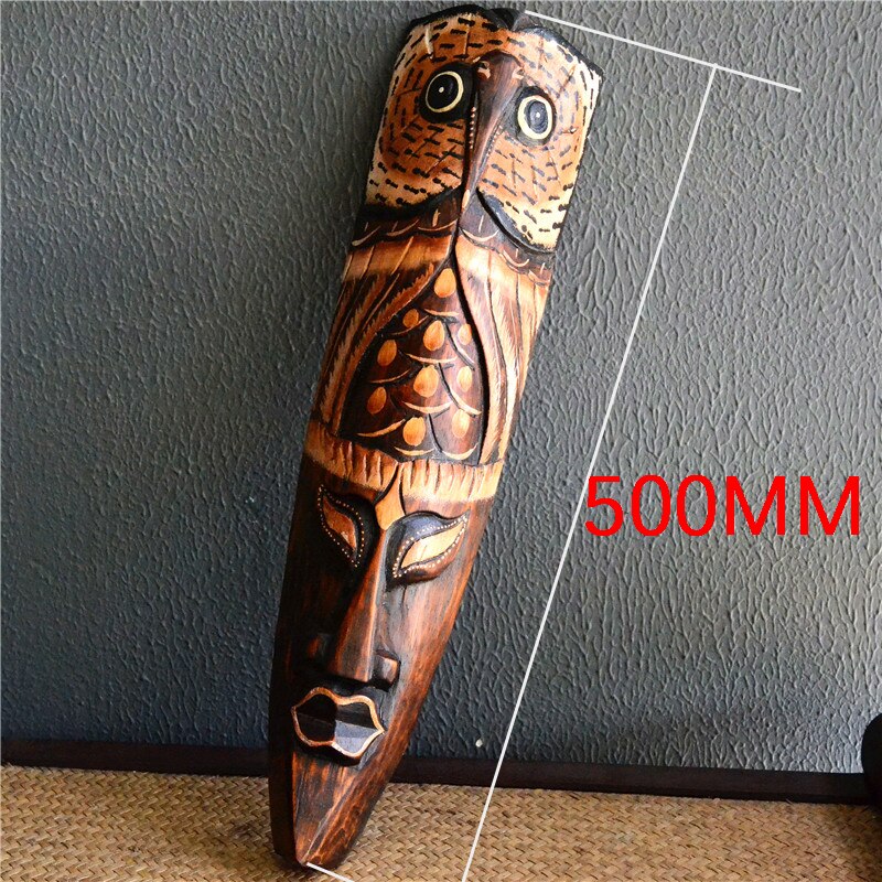 Southeast Asian Style Wall Hanging Pendant Thai Wood Carving African Face Mask Creative Retro Home Bar Hotel Decoration