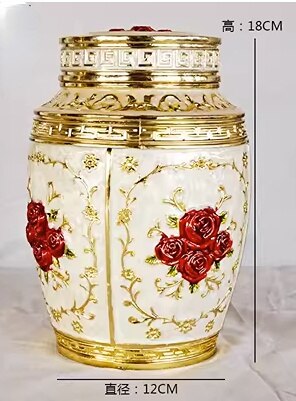 Vyřezaný čajový hrnec domácí mazlíček pamětní kremace popel Pohřební kontejnerová kontejner rakve krabice Pet urns
