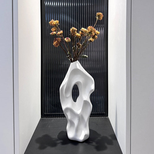 37см северно -абстрактная крупная керамическая ваза пампас