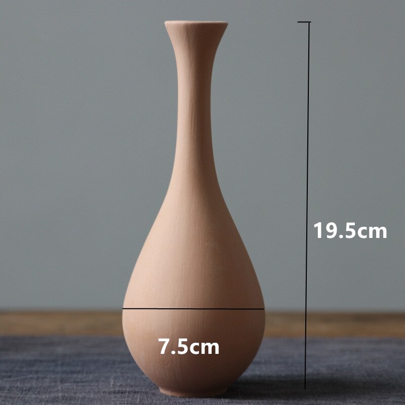 1pc Frosted Ceramic Vase Hjem dekorasjon Ceramicflower Vase Photography Props