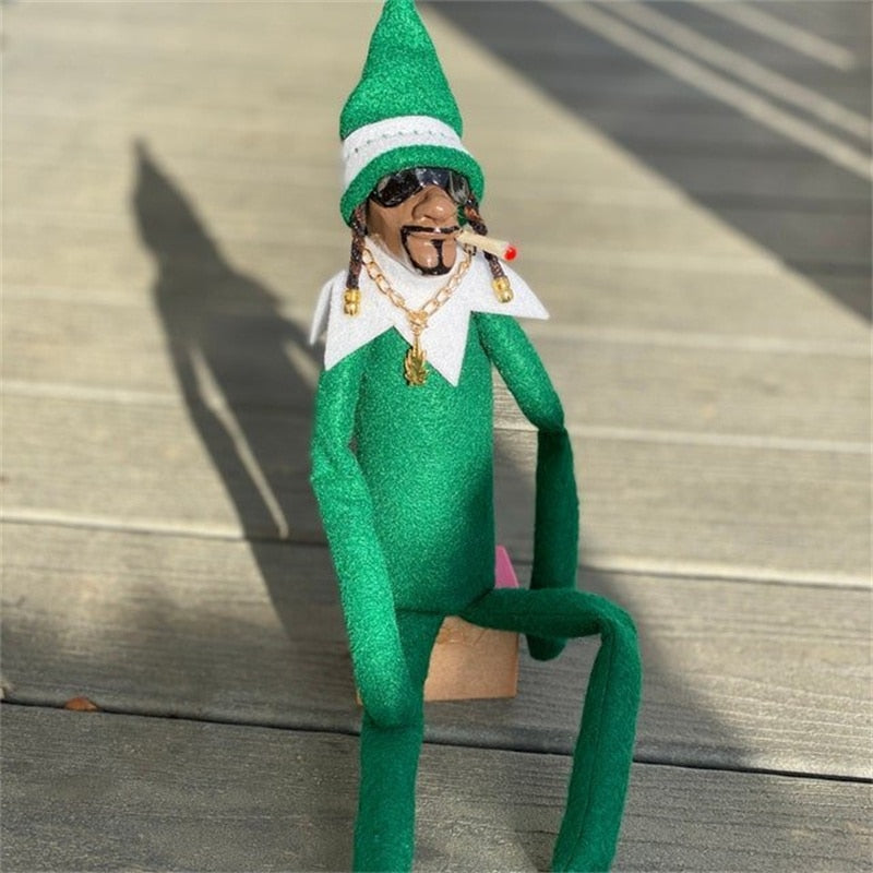 STOOPクリスマスエルフ人形の創造的なスヌープは曲がったクリスマスの飾りホームラテックス装飾品エルフドールギフトおもちゃのスパイ