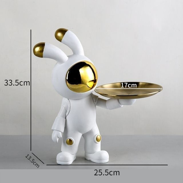 2023 New Space Rabbit Baki Dekorasi Penyimpanan Kunci, Dekorasi Desktop Ruang Tamu Astronot, Dekorasi Rumah, Figurines