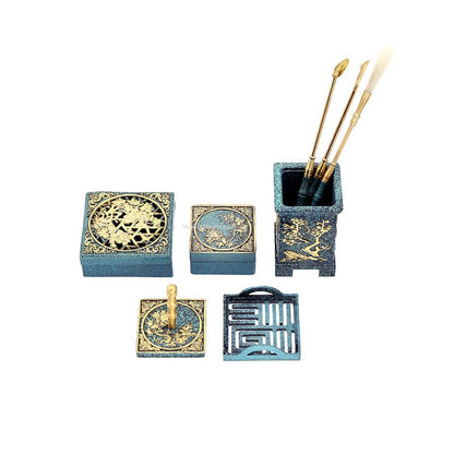 Otto pezzi di incenso set di scatole regalo incenso Burner Ash Press Stampo Famiglia Family Study Office Extension Extension Incenso Strumento
