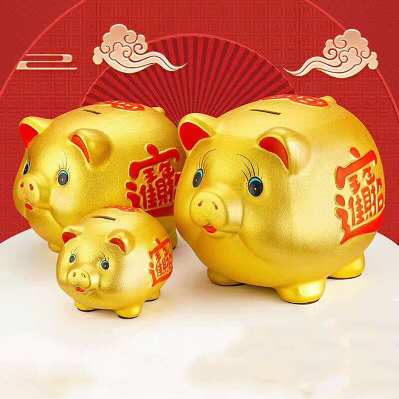 Bab Piggy Bank Saving Secret Ruang Tamu Besar Comel Seramik Tersembunyi Safe Coin Wang Kotak Kawaii Kertas Wang Alcancia Hiasan Rumah