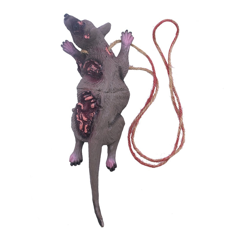 Horror Halloween Ornament Hanging Pendant Scary Bloody Mouse Bat Finger Hanging Props Haunted House Halloween Decorations