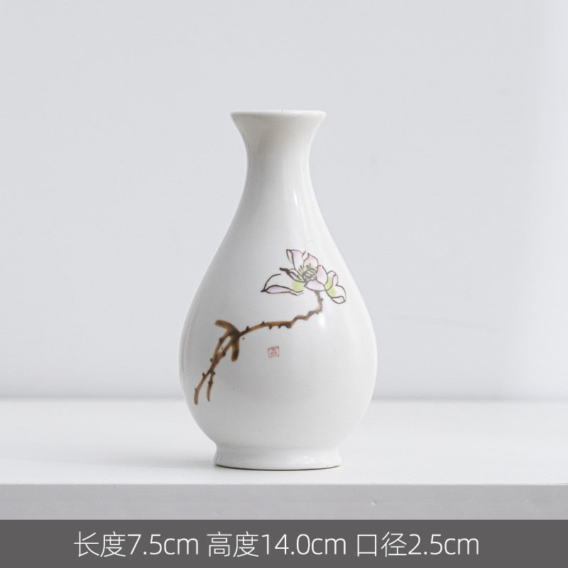 Garrafa de fragrância cerâmica Criativa Casa Mini Flores de Decoração de Vaso Cerâmica