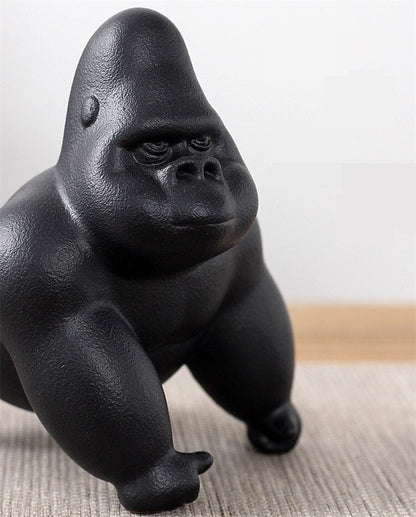 Söpö posliini King Kong Figurine käsintehty keramiikka Gorilla -miniatyyri mikro maisema villieläinten keiju puutarha