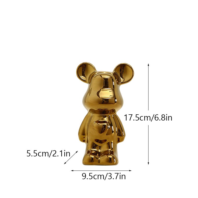 Североинс керамический роскошный насилие медведь статуэток красочные гальвало