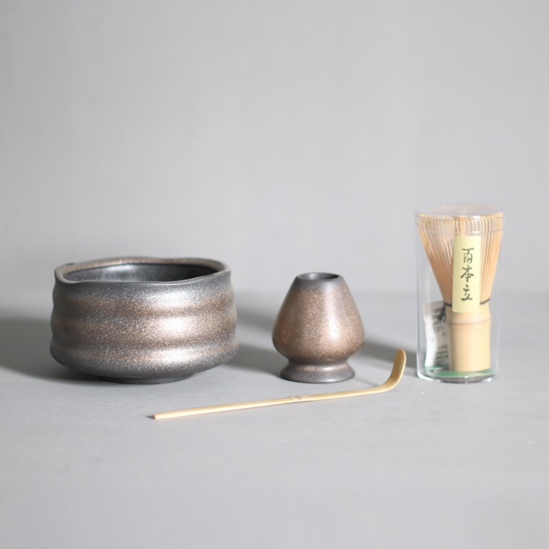 4-7pcs/set buatan tangan Rumah mudah bersih Matcha Tea Set Alat Stand Bowl Bowl Whisk Scoop Gift Majlis Gift Tradisional Jepun Accessorie