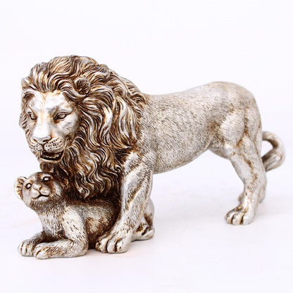Figura europea creativa Golden Lion Ornament Resin Craft Decorazioni per la casa Tavolo Accessori decorativi del ristorante