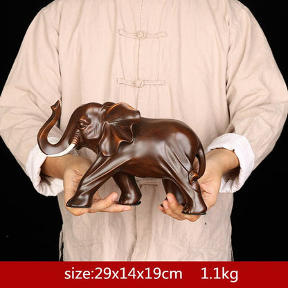 Feng Shui Elegant Elephant Resin Statue Lucky Wealth Figurine Crafts ornamenten cadeau voor Home Office Desktop Decoratie