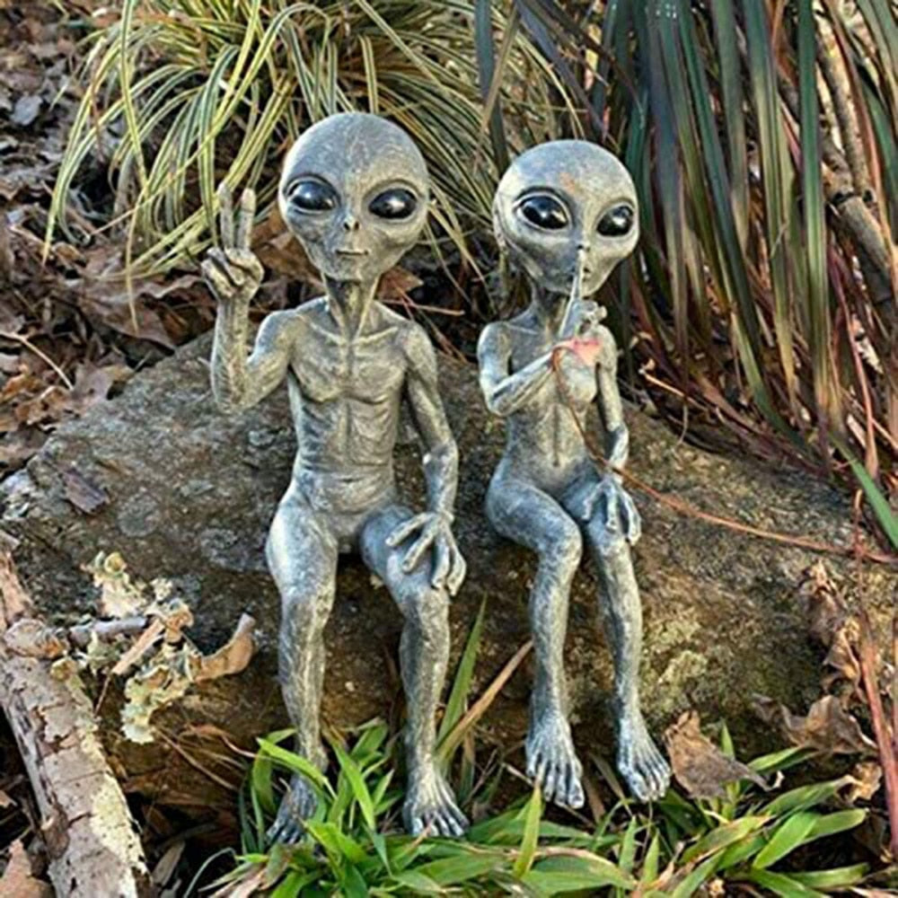 새로운 외부 우주 외계인 액세서리 동상 화성인 정원 입상 가정 실내 실외 장식 안뜰 장식품