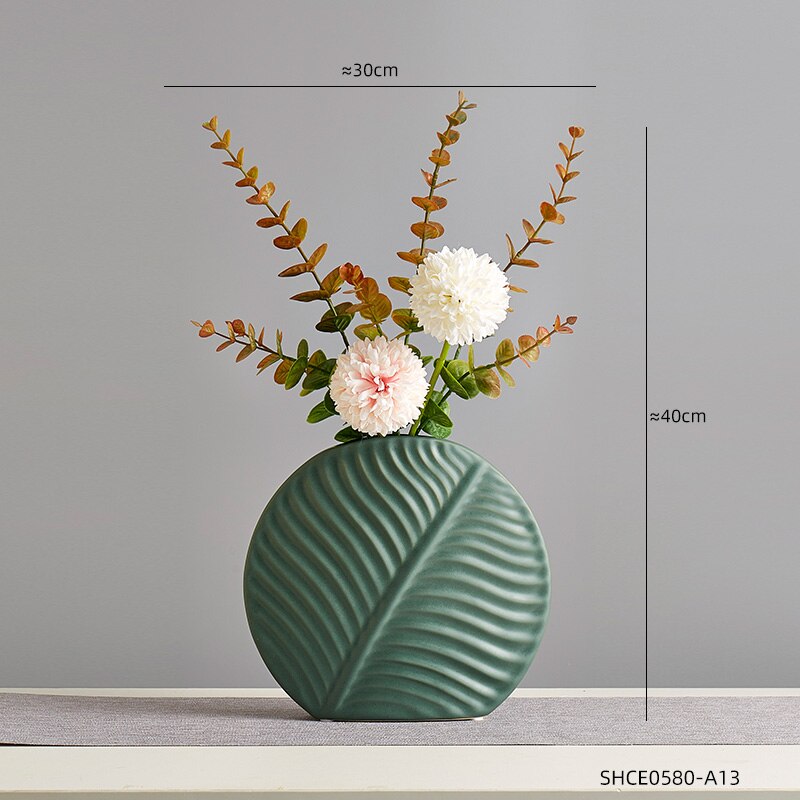 Nordic Modern Home Decor Ceramic Flower Vase Decor Obývací pokoj Interiérový stolní váza kreativní umělecké doplňky dekorativní