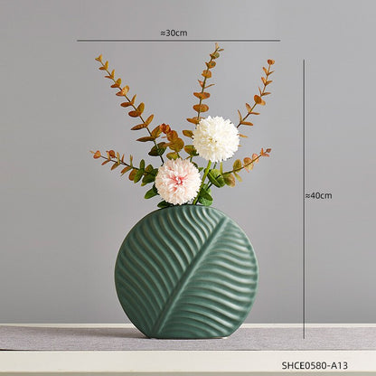 北欧のモダンな家の装飾セラミックの花の花瓶装飾リビングルームインテリアテーブルトップ花瓶クリエイティブアーツアクセサリー装飾