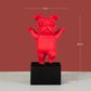 Harz Abstrakte Yoga Bulldogge Hund Figur Statuette Skulptur Tier Statue Desktop Handwerk Hause Wohnzimmer Ornamente Dekoration 