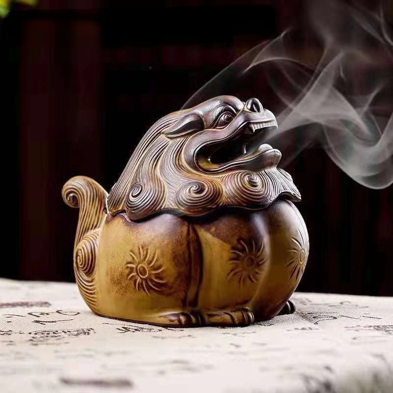 Keramik pixiu piring dupa pembakar rumah tangga antik indoor dupa pembakar meja teh dekorasi dekorasi keberuntungan