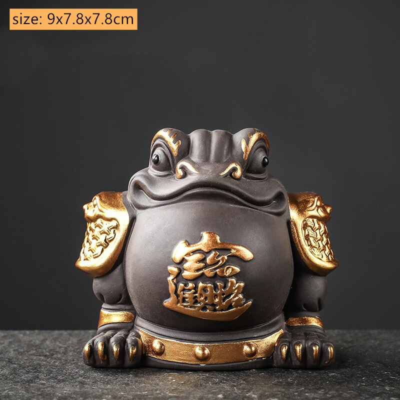 Boutique Purple Clay Tea Pet -koriste Lucky Toad Tea -hahmokoristeet TEA SET AUVOT KOTI FENGSHUI