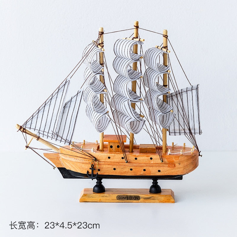 Nieuw houten zeilbootmodel Kantoor woonkamer decoratie ambachten nautische decoratie creatief model home decoratie verjaardag cadeau
