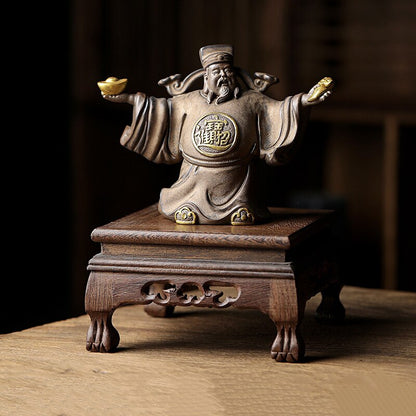 도자기 행운의 신성 캐릭터 동상 장식, 중국 스타일의 홈 거실 현관 사무소 운운 부처 동상