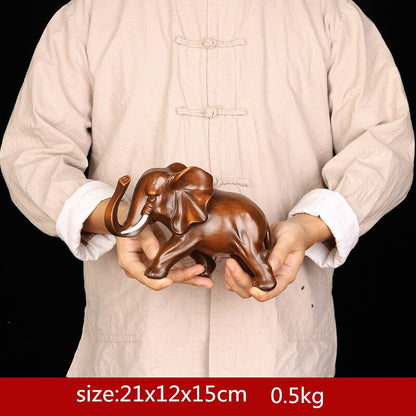 Feng Shui elegante Elefanten-Harzstatue, glücklicher Reichtum, Figur, Kunsthandwerk, Ornamente, Geschenk für Zuhause, Büro, Desktop-Dekoration 