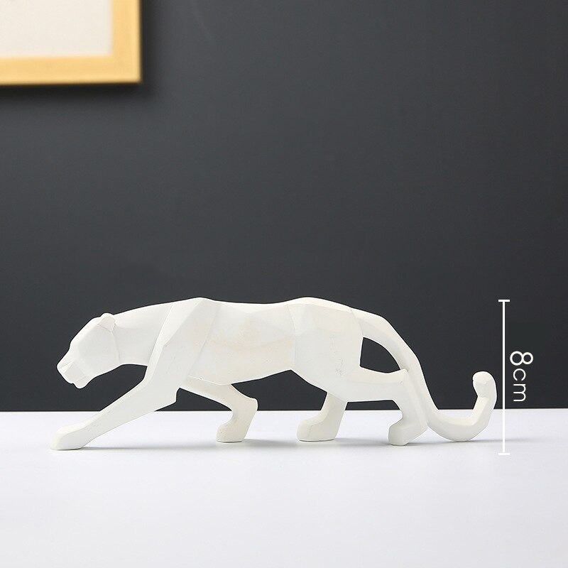 4 اللون هندسية ليوبارد الحديثة مجردة التماثيل والمنحوتات تماثيل صغيرة على شكل حيوانات للديكور الداخلي الحلي الحرف الهدايا