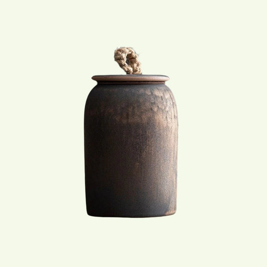Botes de recipiente de té y café de cerámica | Gres retro