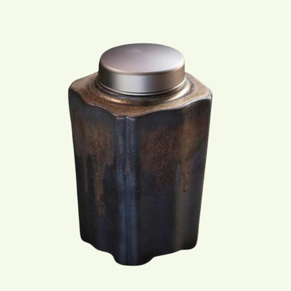 Teh Caddy Ceramic Stoneware Airtight balang besar 1000 ml