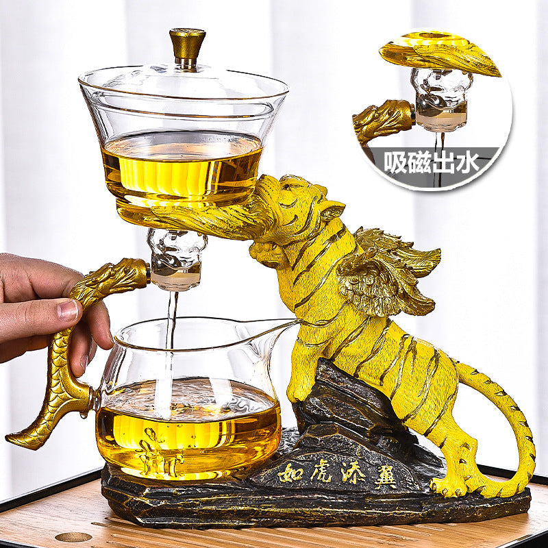 Tigador de té tigre Juego de té con infusor de té de hoja suelta