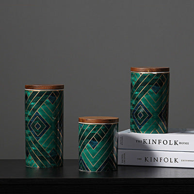 Café cerâmico pode ser exibido o recipiente de café | Latas de chá de cerâmica, pedra retrô, hermética