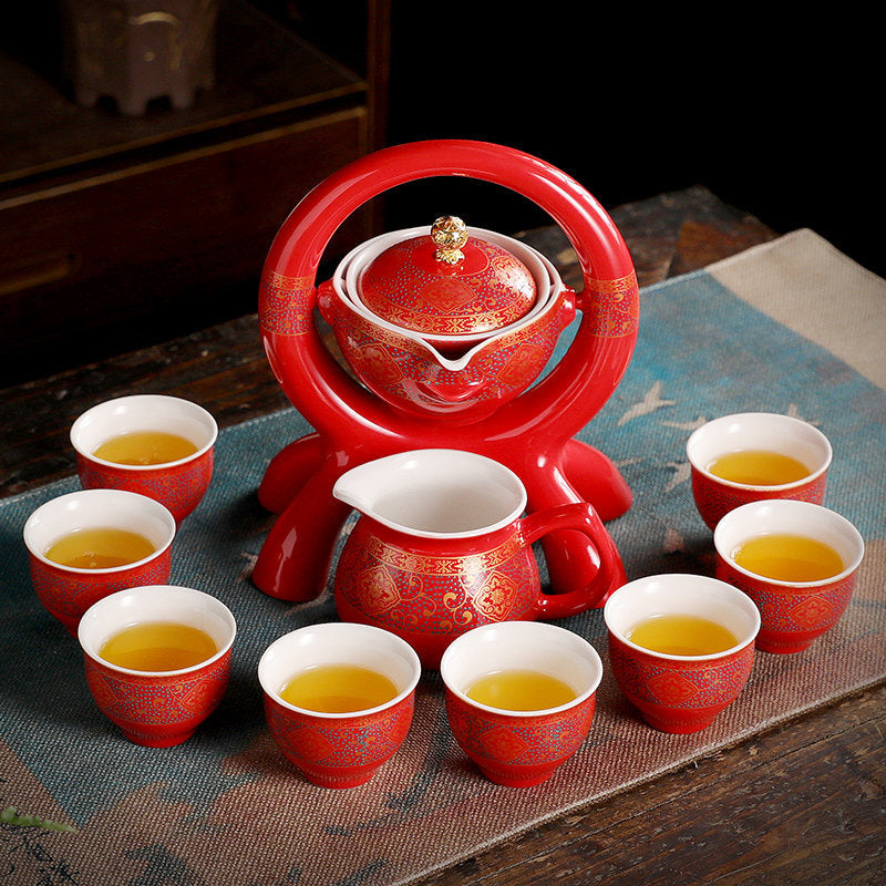 إبريق شاي إبداعي من السيراميك نصف أوتوماتيكي