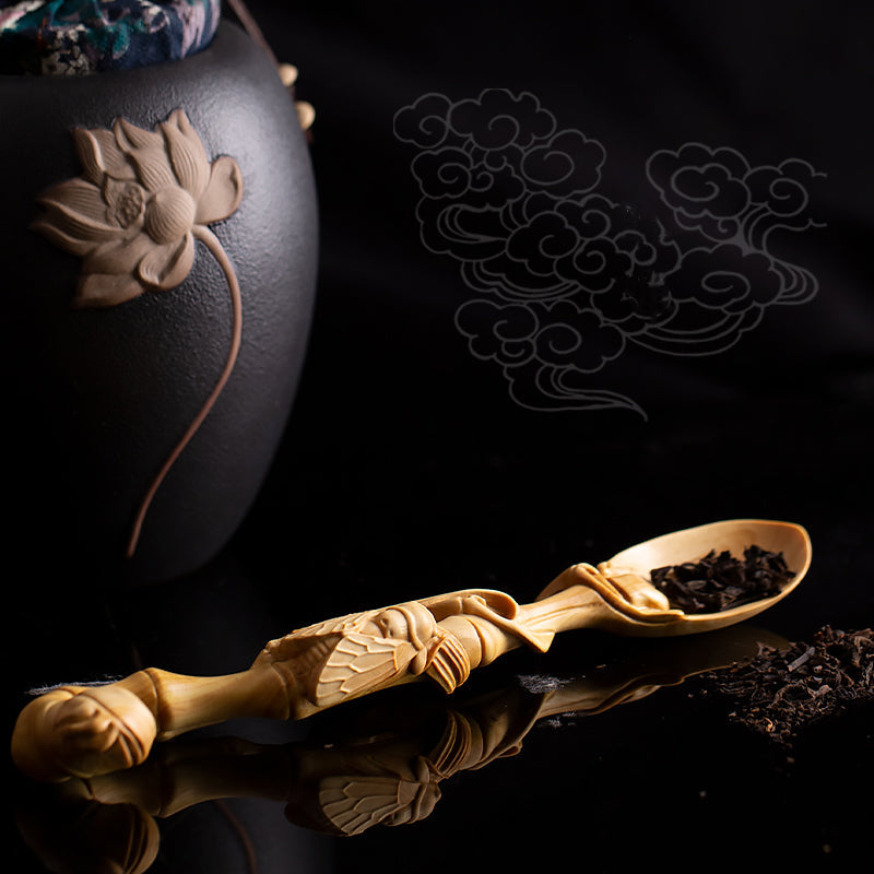 Kinesisk Zen Tea Spoon Håndlavet håndværkssklædning