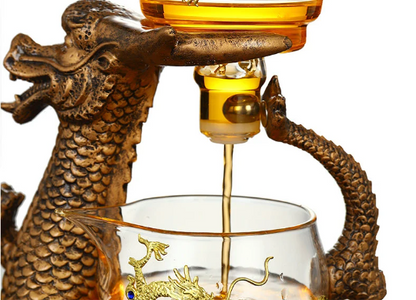 Conjunto de bule de dragão oriental | Fabricante de chá magnético