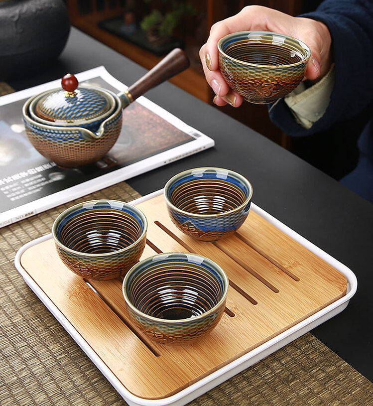 Rotating Japanese ceramic teapot 🔄360 ° - ACACUSS
