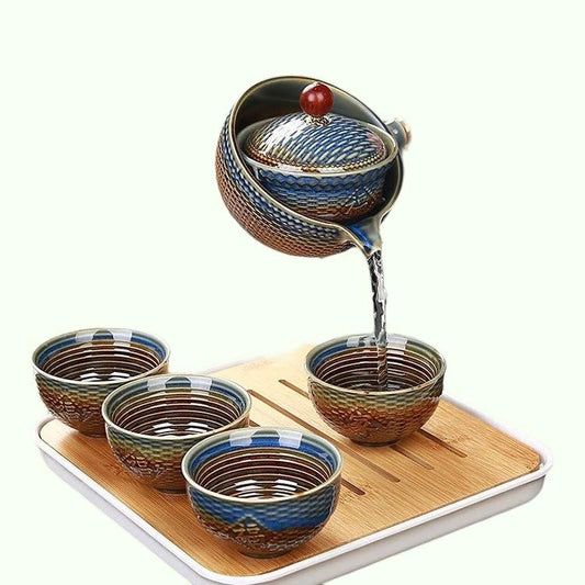 Japoński ceramiczny czajniczka namalowana ręcznie 🔄360 ° (idealny prezent)