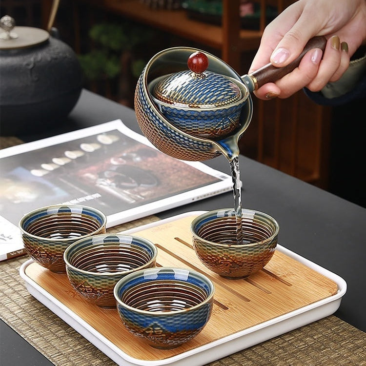 Rotating Japanese ceramic teapot 🔄360 ° - ACACUSS