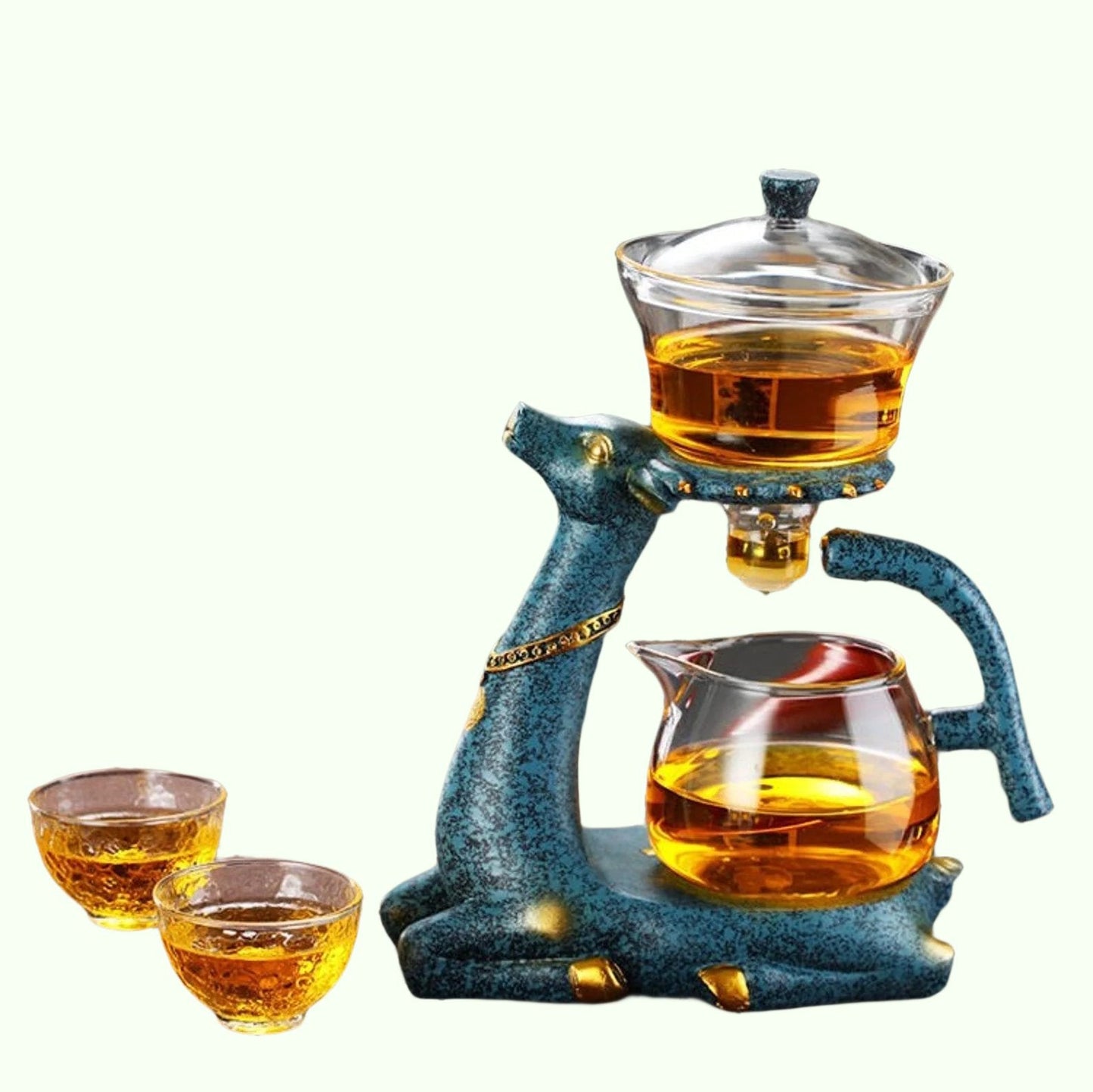 Fabricante de té automático Infusor de té de hoja suelta para té de hierbas Mejor regalo de amantes del té | Caja de regalo de té orgánico con infusor de té de ciervo con colador de té