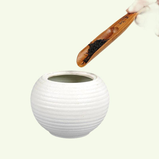 Colher de chá de bambu esculpido à mão