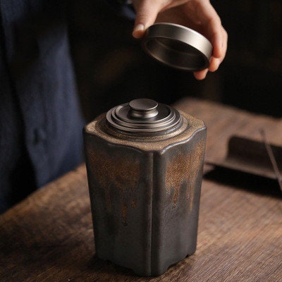 Vintage stor kaffebeholder lufttett 900 ml