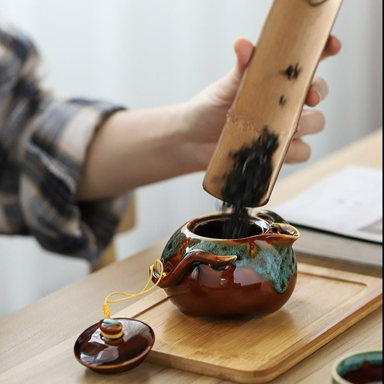 Perangkat teh portabel keramik
