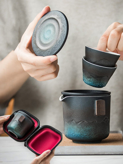 Taza de té de cerámica japonesa con infusor