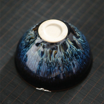 Керамическая инкрустированная серебряная чашка Jianzhan