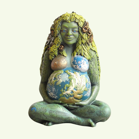 Moder Jord Millennial Gaia Resin Statue Ornamenter - Goddess Statue Skulpturer Figur Interiør Dekorativ Home Stue Decoration
